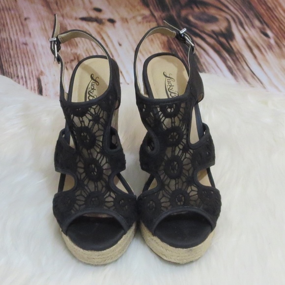 Lucky Brand Shoes - Lucky Brand "Riedel" 7.5 Lace Espadrille Wedge